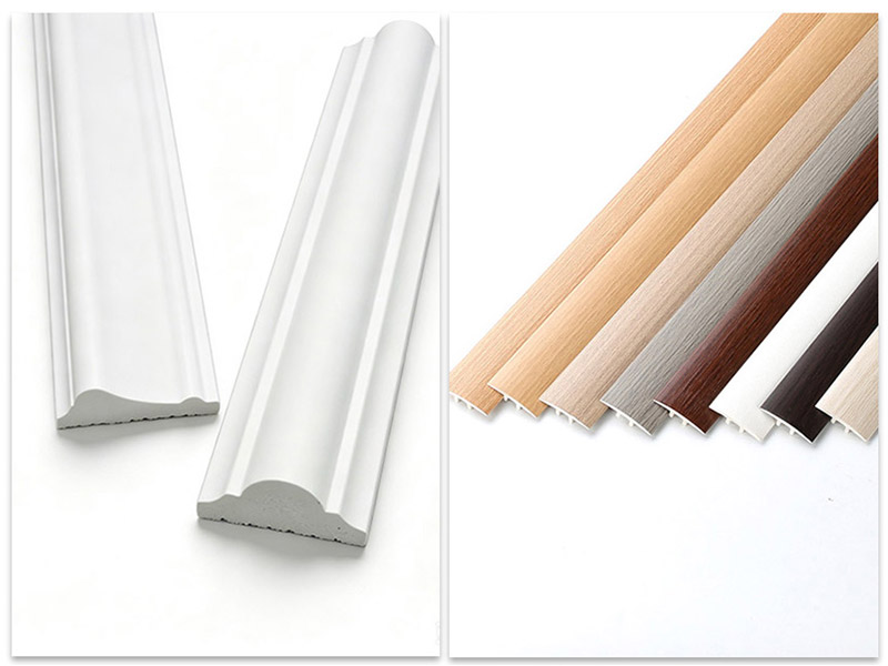 Garniture en polystyr&egrave;ne et garniture en PVC
